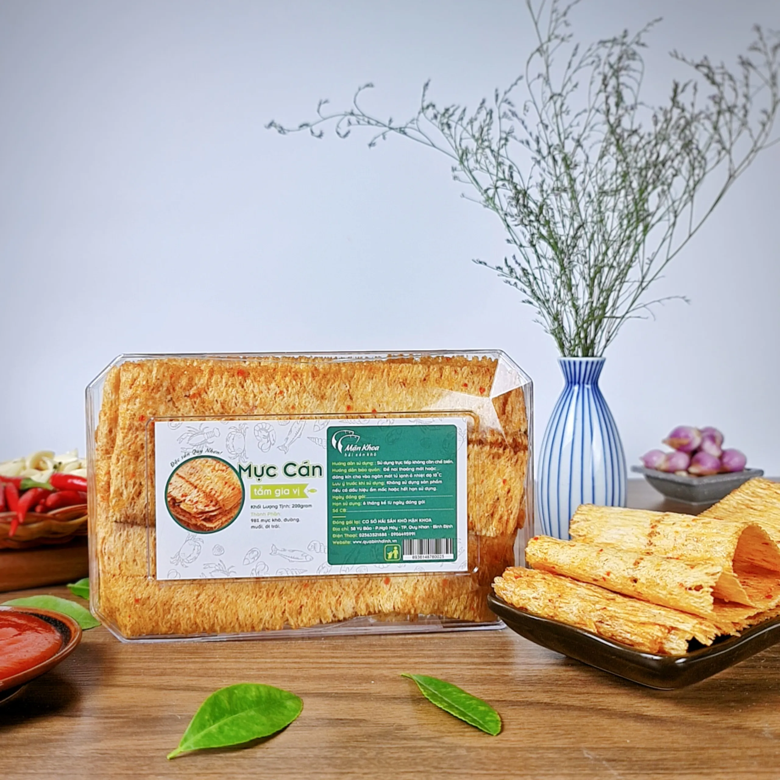 Mực Cán Tẩm Gia Vị 250gr