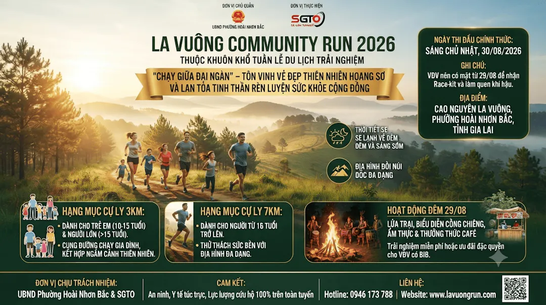 La Vuông Community Run 2026: Giải Chạy Giữa Đại Ngàn Hấp Dẫn