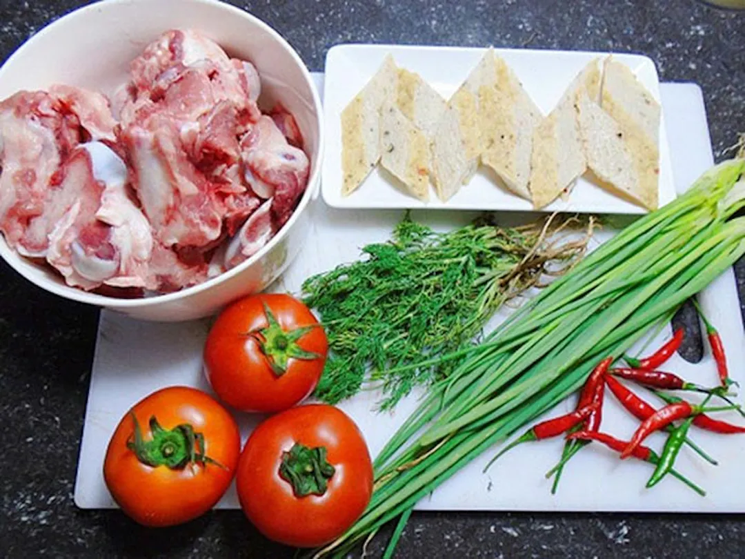 Nguyên liệu đặc trưng tạo nên hương vị chuẩn xứ Nẫu