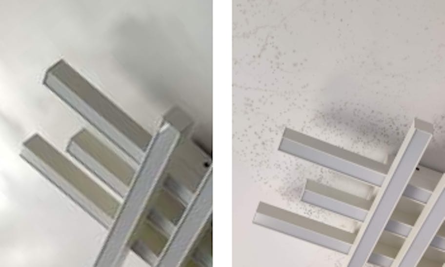 Ceiling light position