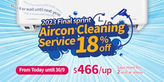 【Last 2 days】18% off air-con cleaning