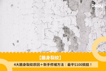 【牆身裂紋】4大牆身裂紋原因+新手修補方法|最平$100搞掂!