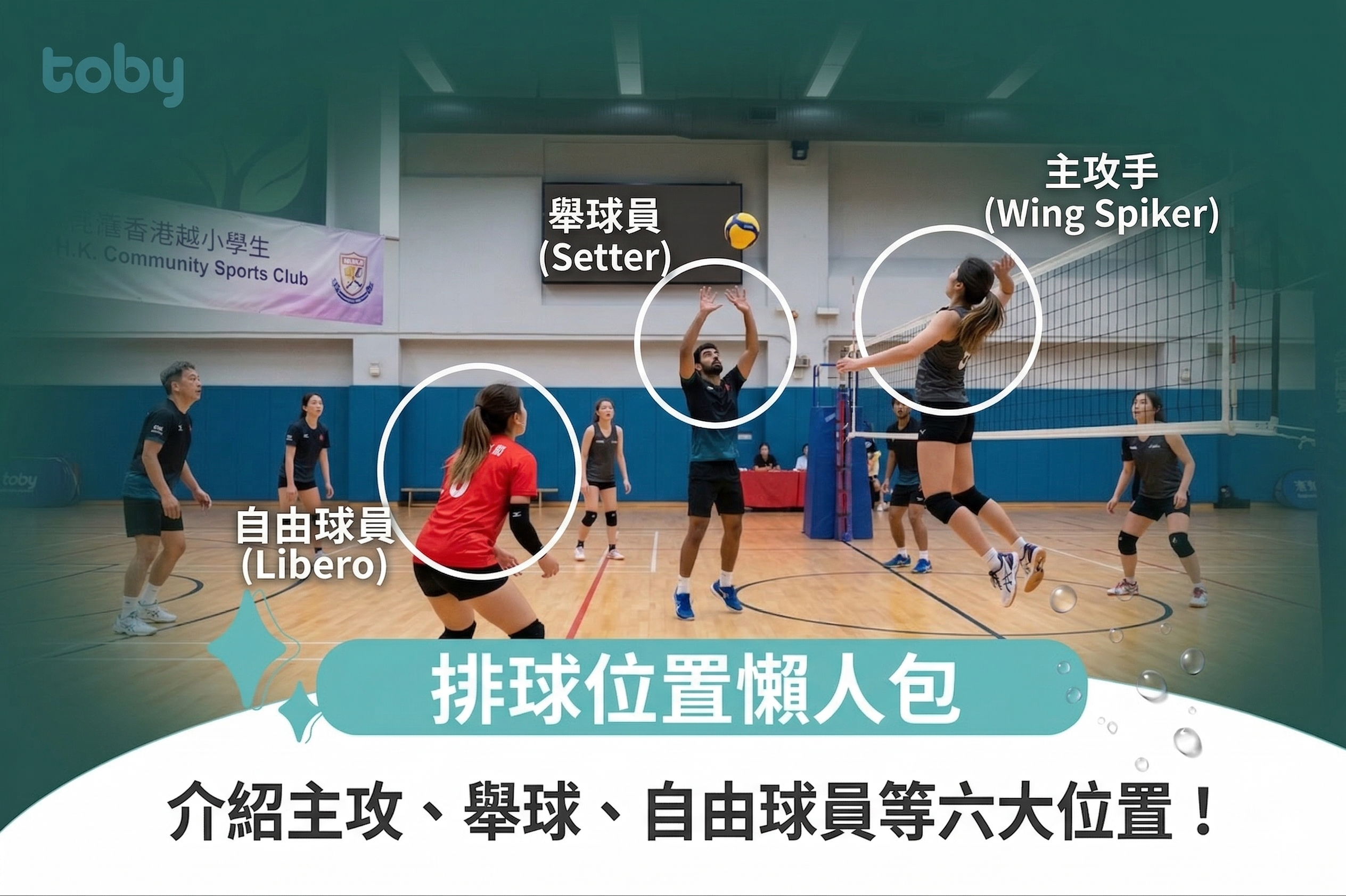 排球位置懶人包｜介紹主攻、舉球、自由球員等六大位置！-banner