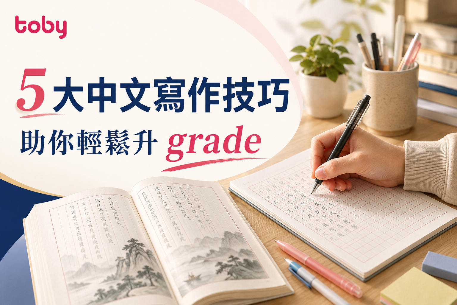 5大中文寫作技巧｜助你輕鬆升 grade-banner