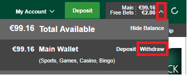 withdrawal paddypower