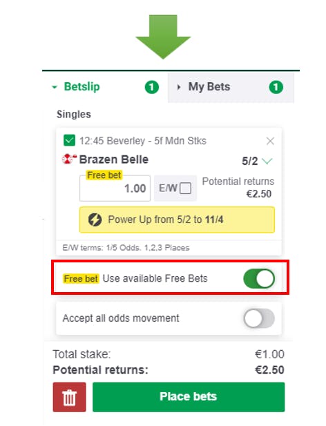 how to use free bet on paddy power , how to use free bets paddy power