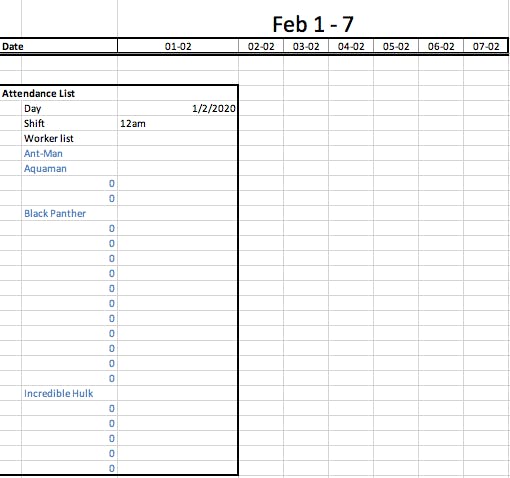 using excel to create employee scheduling template