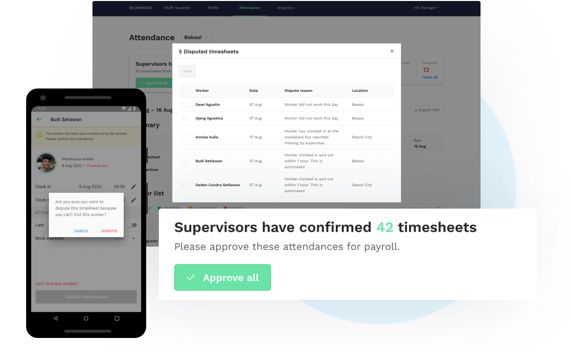 Timesheet reconciliation