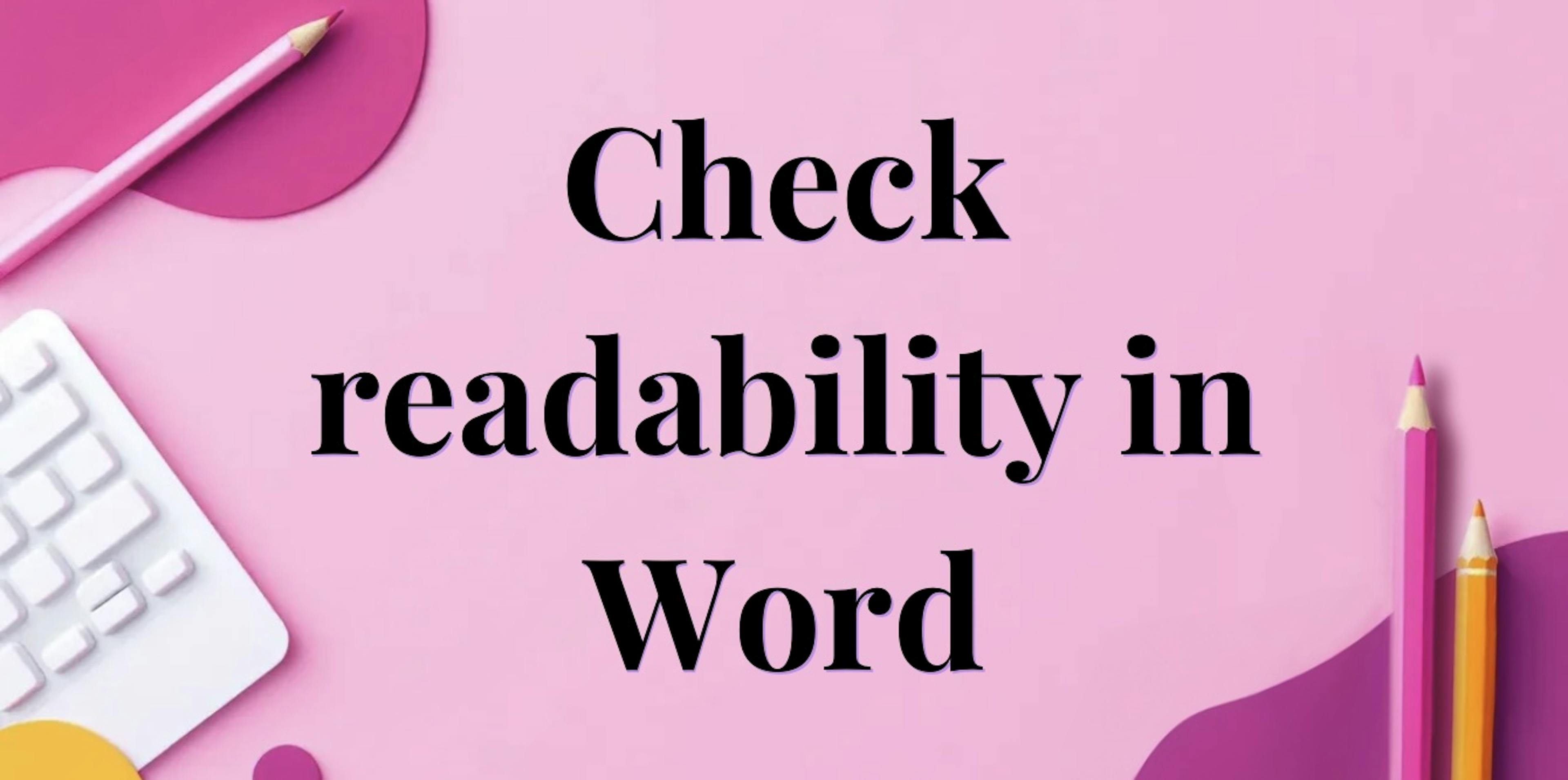 readability in Word