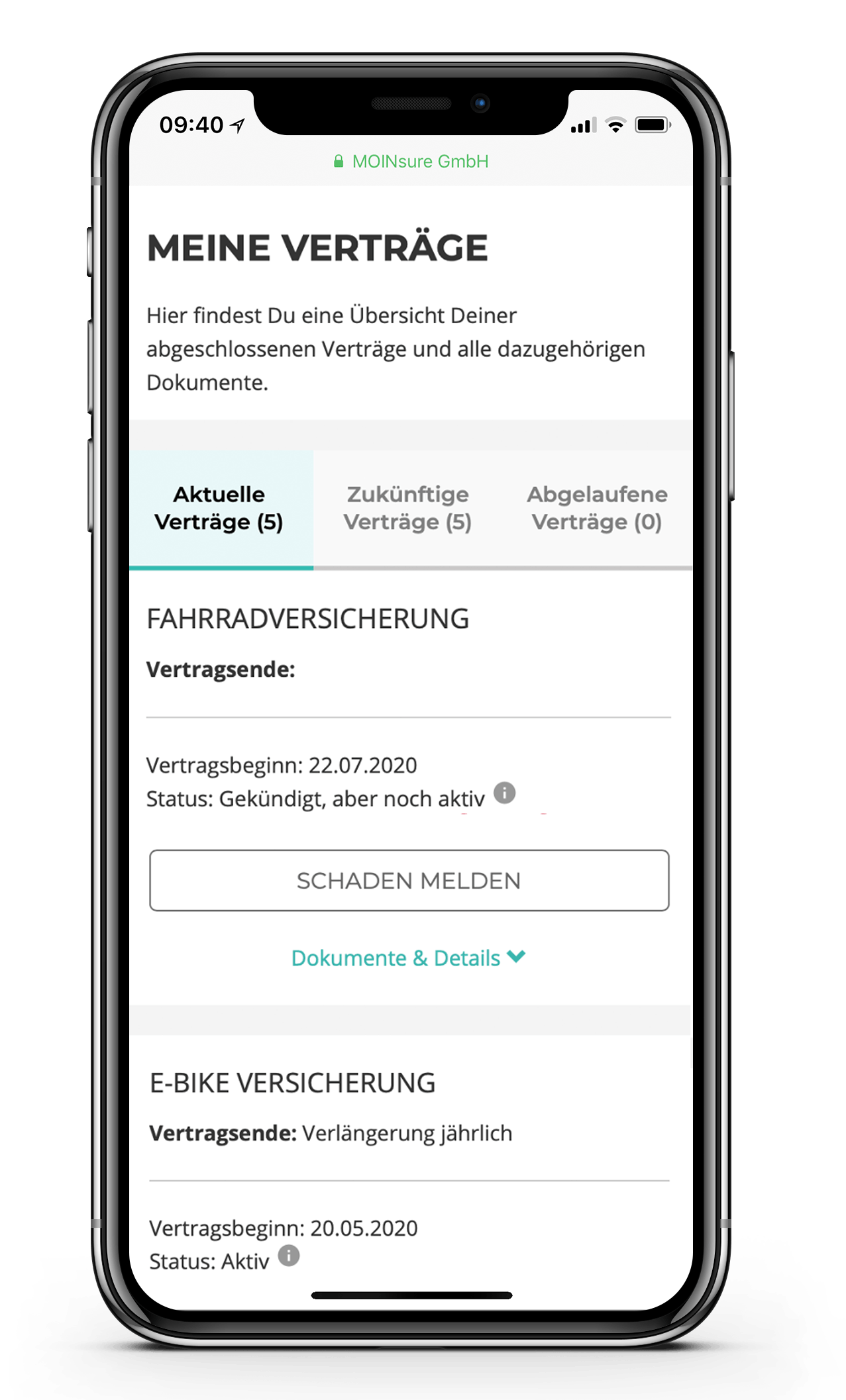 online verwalten