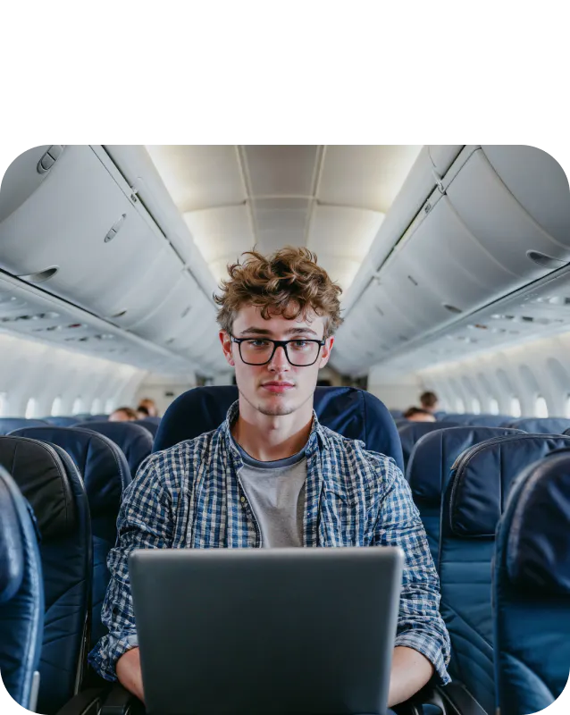 Mit Laptop im Flugzeug reisen