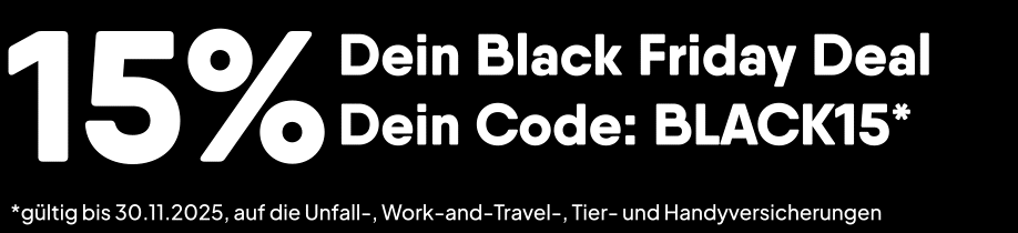 Black Friday Versicherung Gutschein hepster