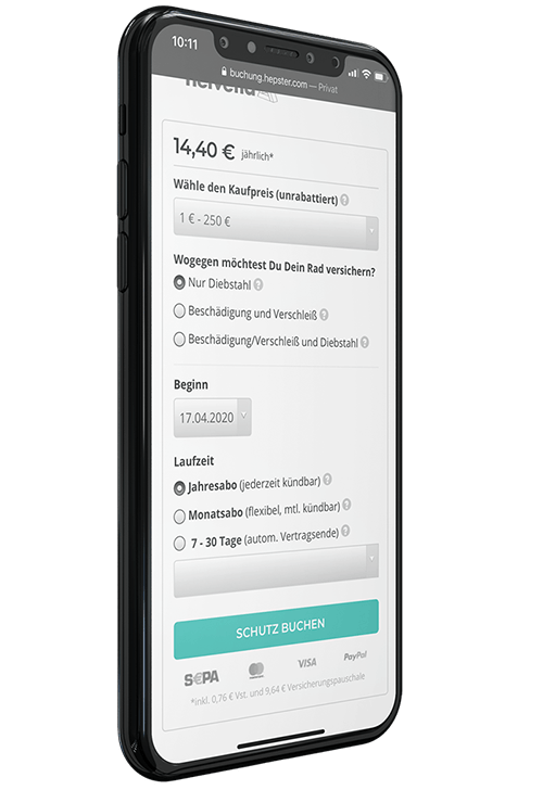 Versicherung einfach online buchen bei hepster