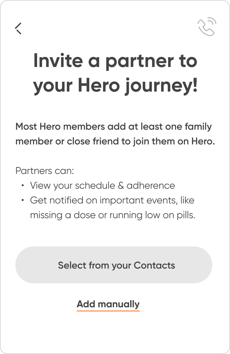 Add partners to your Hero journey