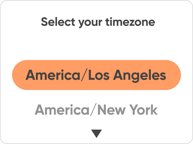 Select your timezone