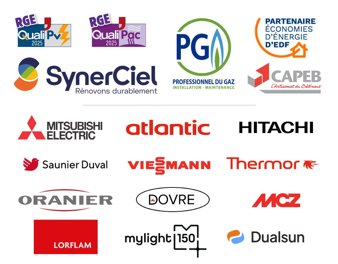 Nos certifications et marques de chauffage et climatisation - Concept Habitat Normandie