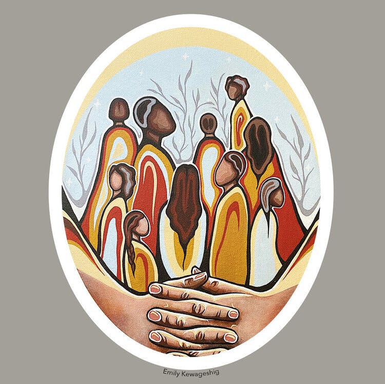 ‘Protect BIPOC’ by Emily Kewageshig, Anishinaabe artist