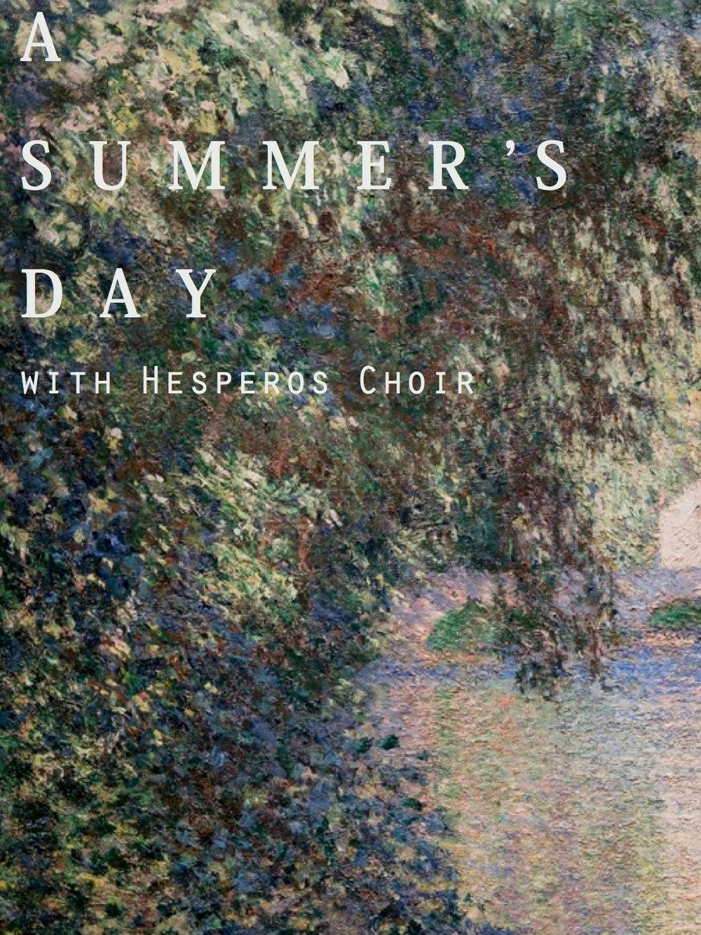 Poster for A Summer's Day by Hesperos. Trees painted in impressionist style