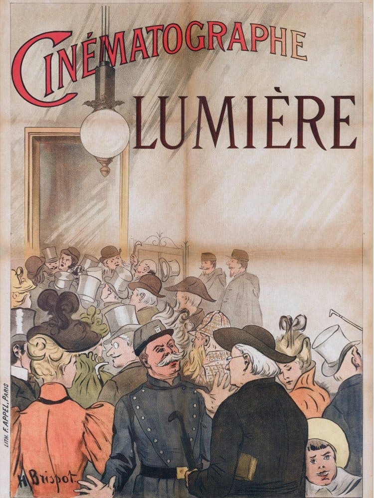 An advert for the Lumiere Cinematographie