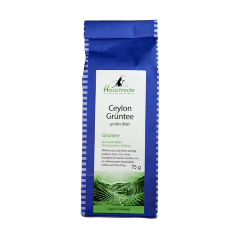 Ceylon Grüntee, Verpackung