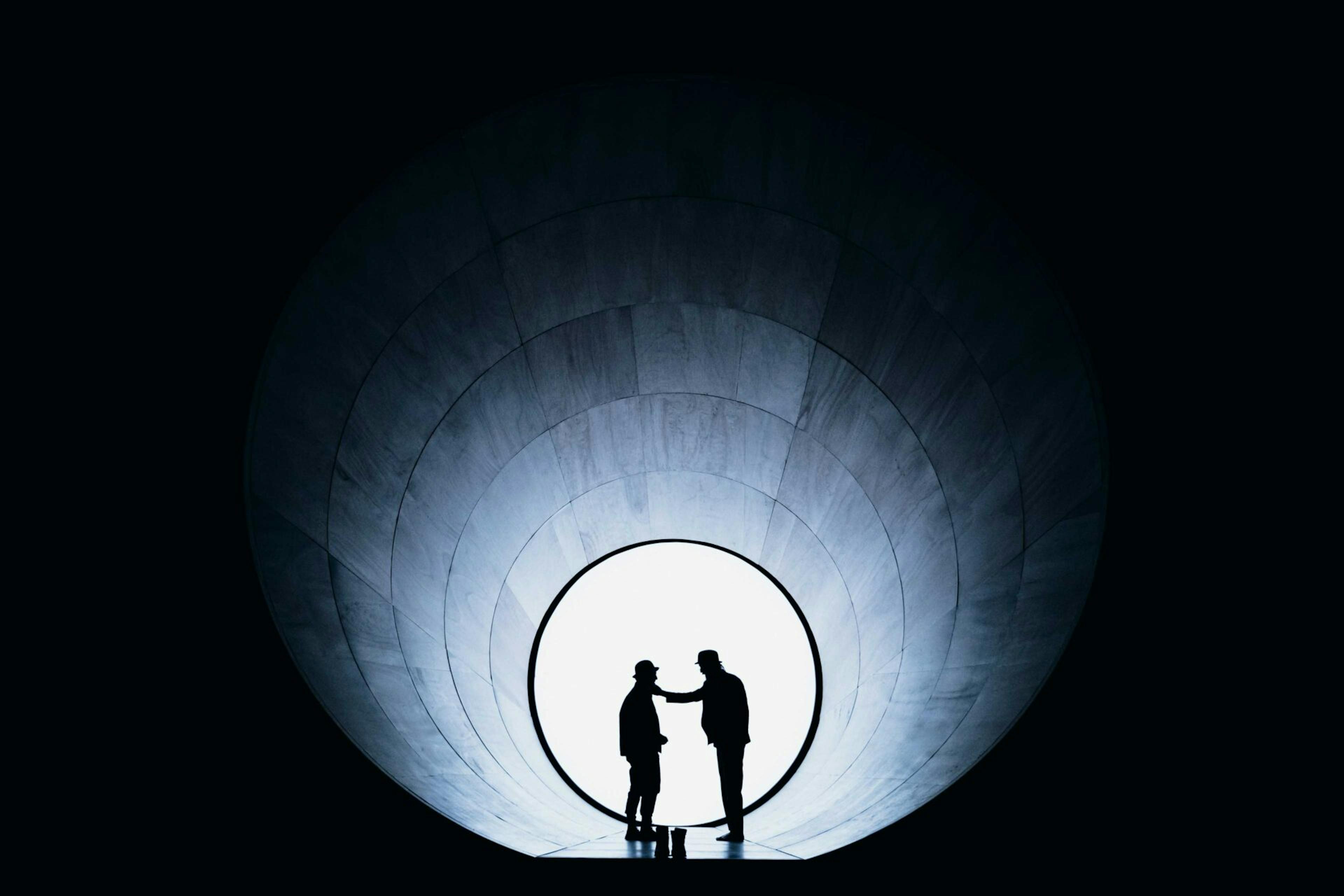 Keanu Reeves and Alex Winter on the set of Waiting for Godot