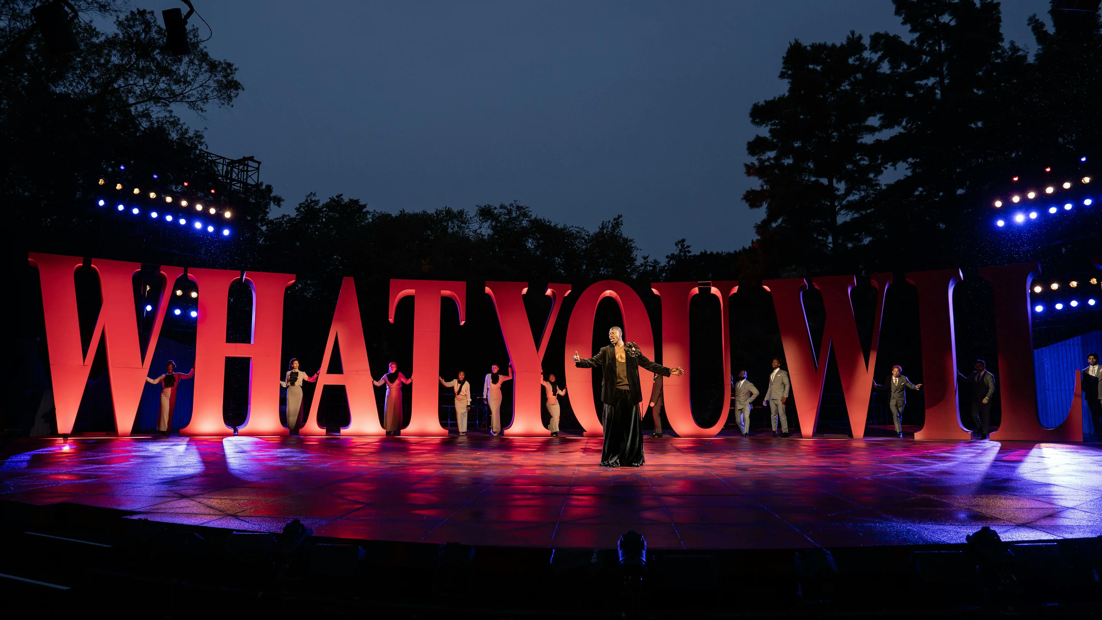 Moses Sumney in Twelfth Night at the Delacorte Theatre