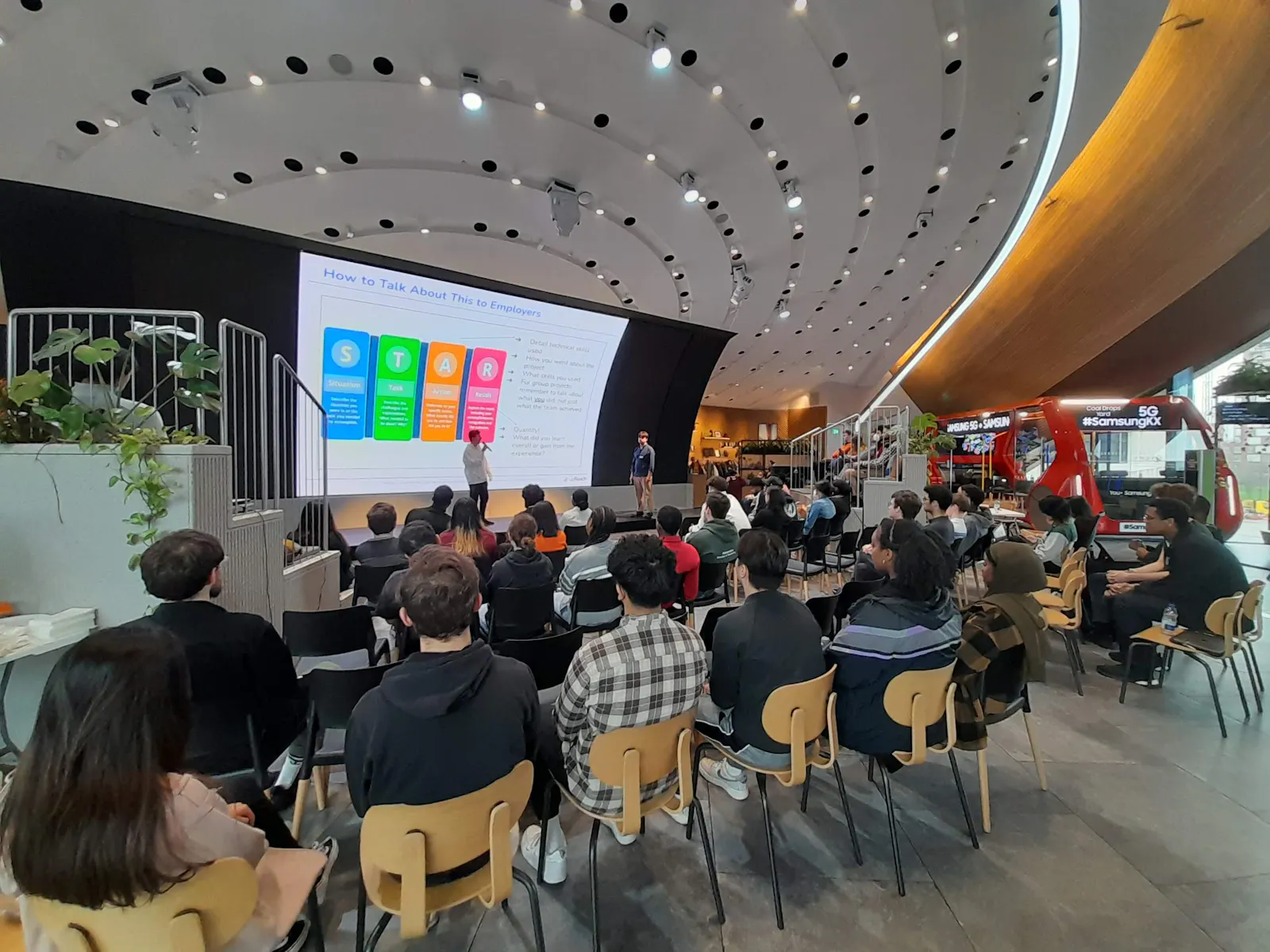Students at a Tech500 event