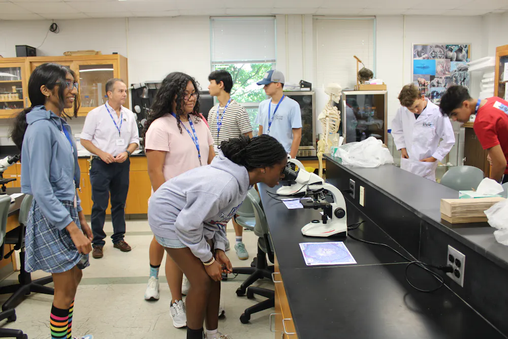 Students on Step Up to STEM complete an activity