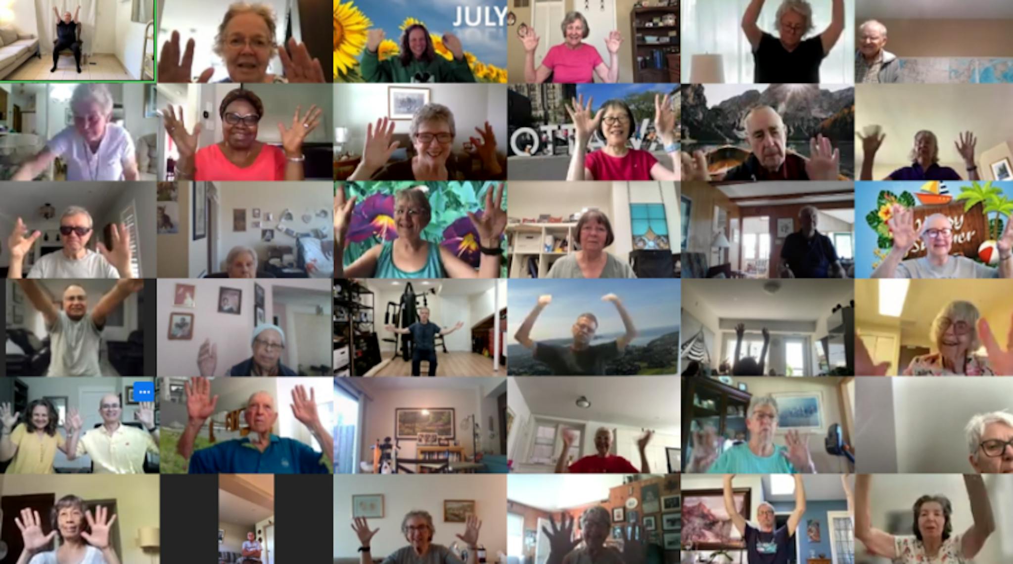 Dancing over zoom class