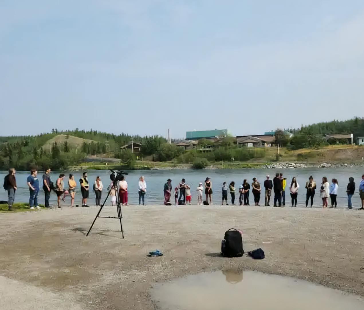 To swim and speak with salmon water ceremony