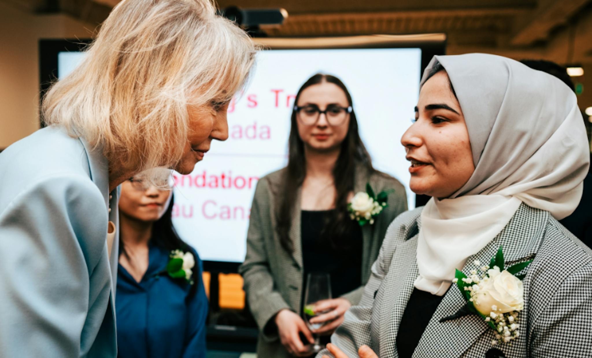 Mrs. Weston engages with a King’s Trust participant.