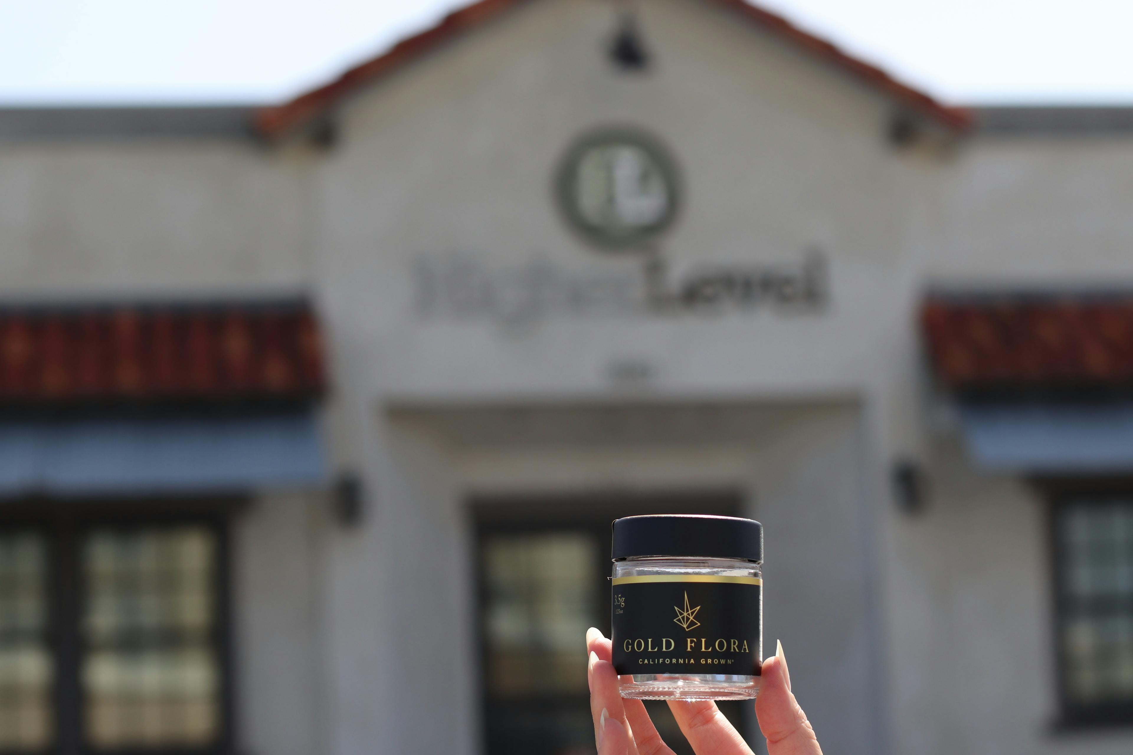 Gold Flora Jar outside Higher Level Seaside Outside