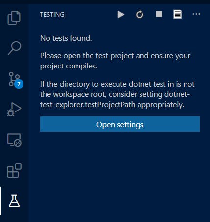 unspecified test project path