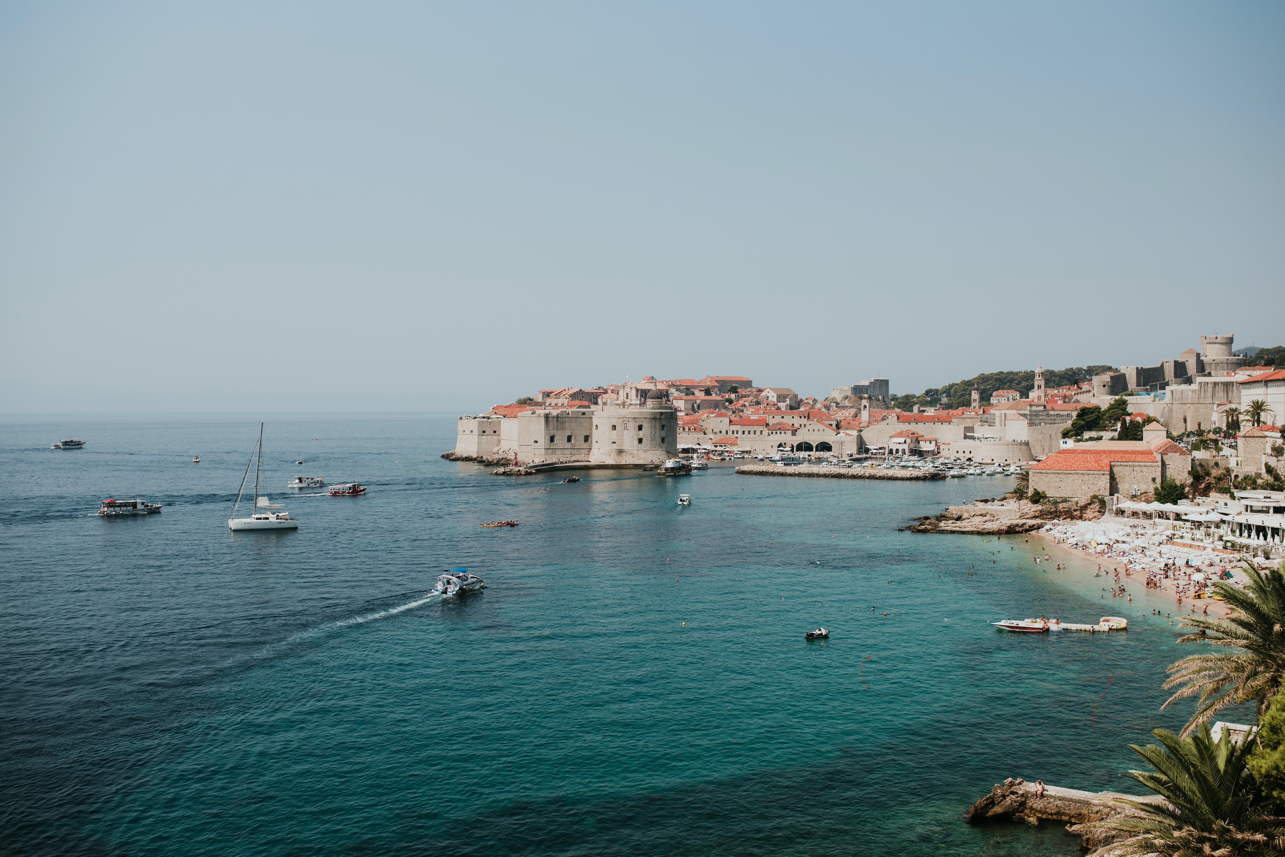 Dubrovnik and the surrounding turquoise water