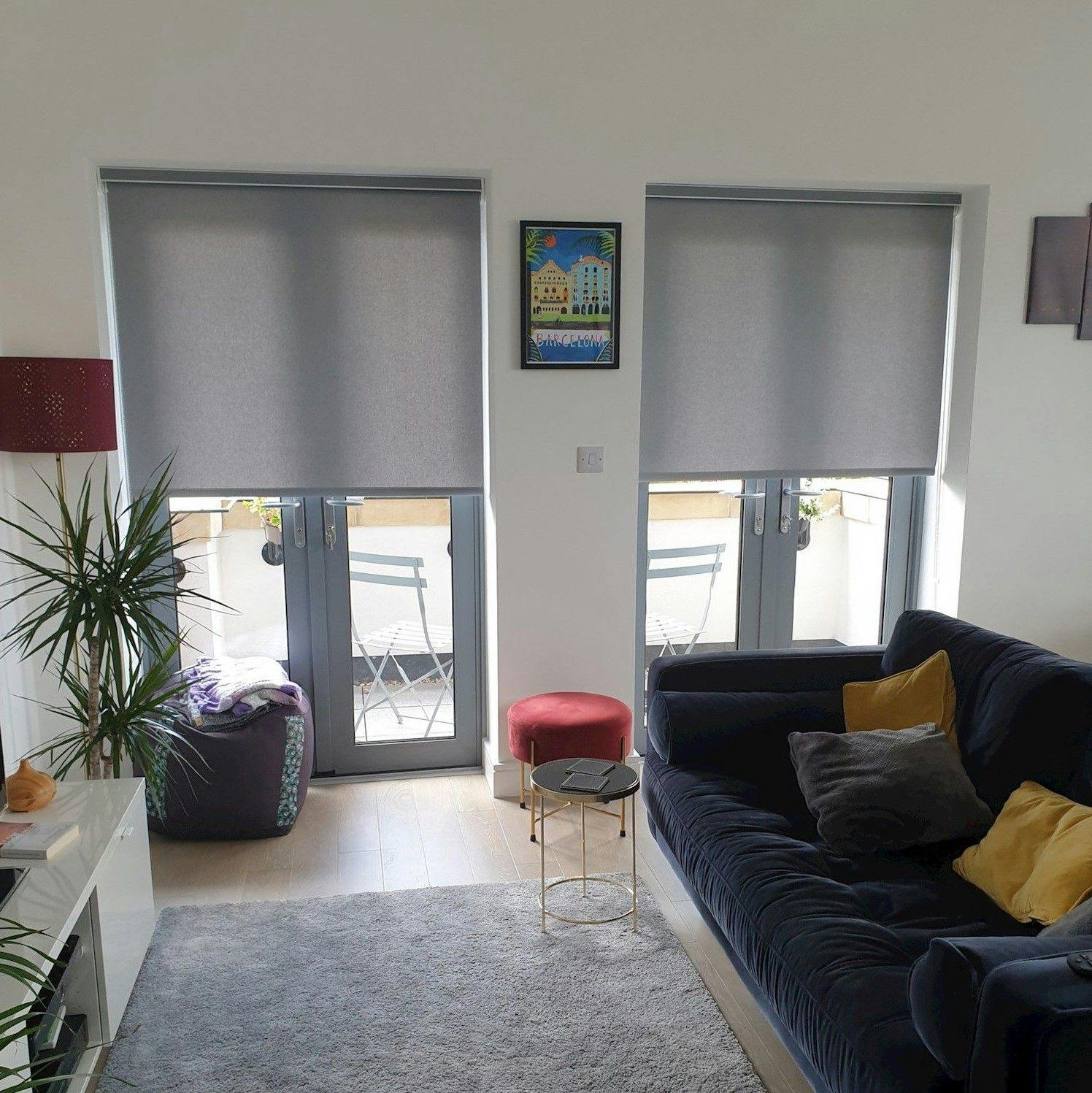 marco cinder roller blinds in living room