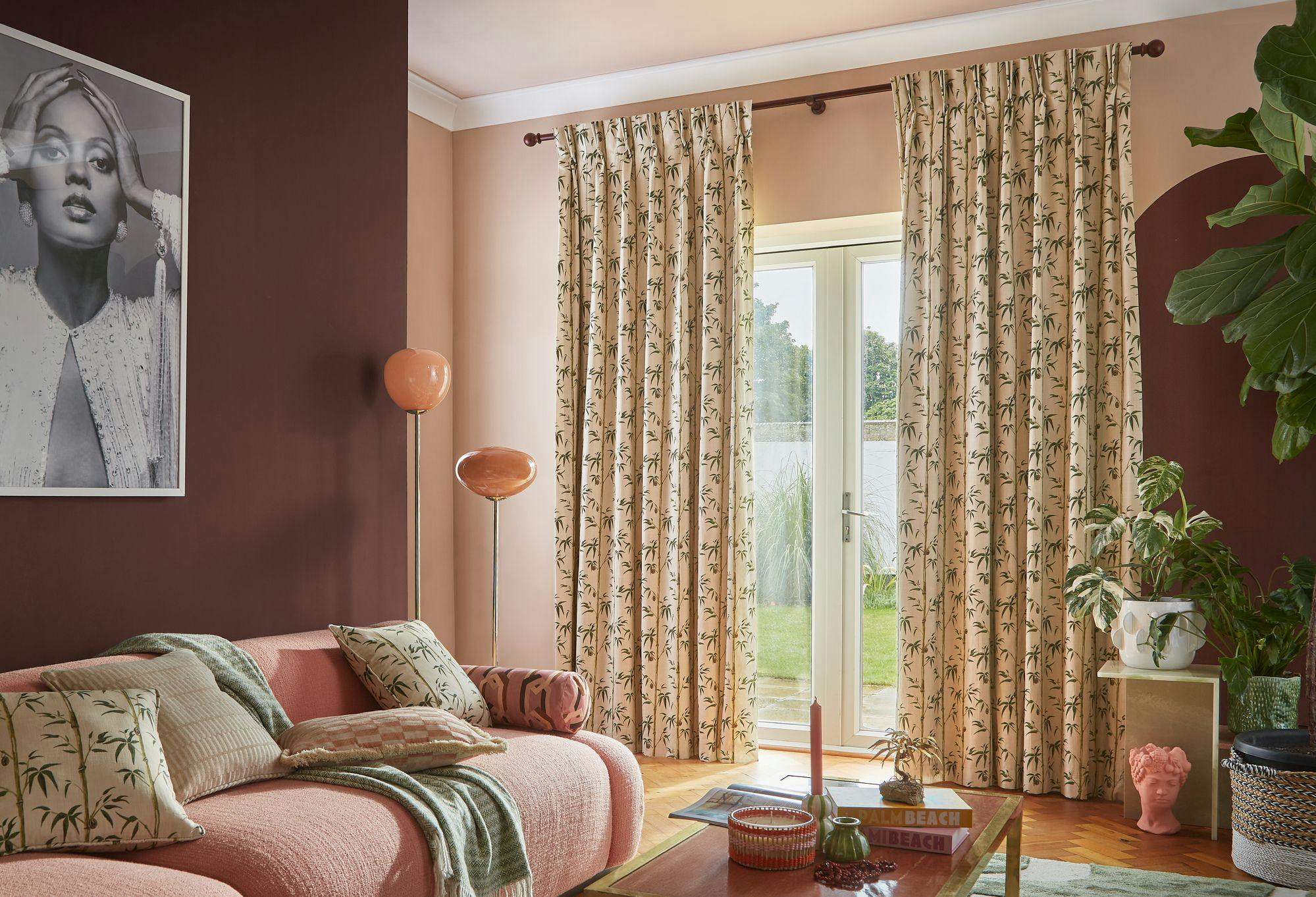 Money tree bamboo pencil pleat curtain