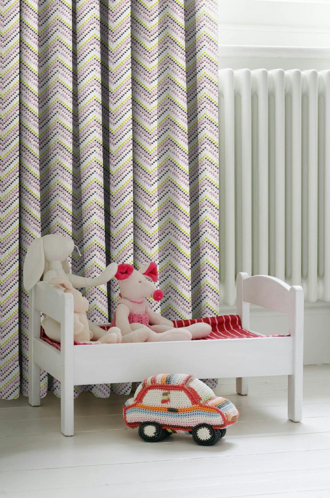 holi orchid floor length curtains in childrens bedroom