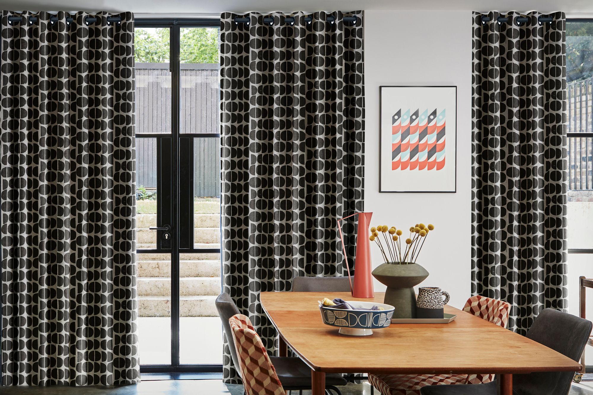 Made to Measure Black Eyelet Curtains - Hillarys™