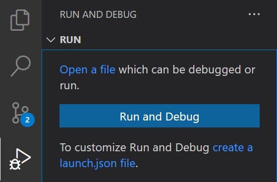 VS Code Run and Debug