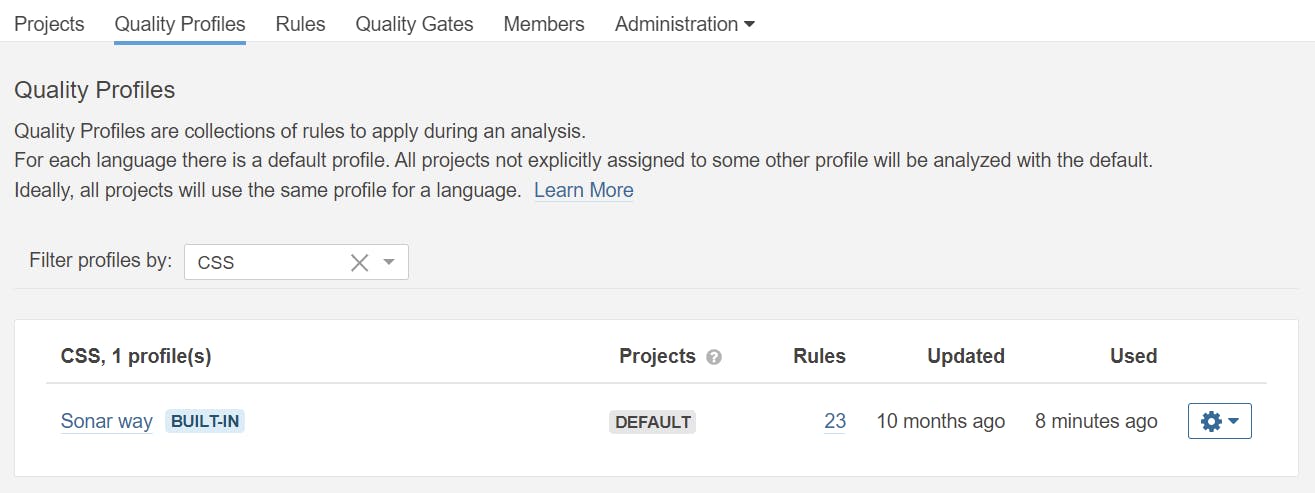 SonarCloud: Fixing unexpected unknown at-rule @tailwind