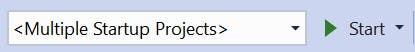 Visual Studio multiple startup projects selected