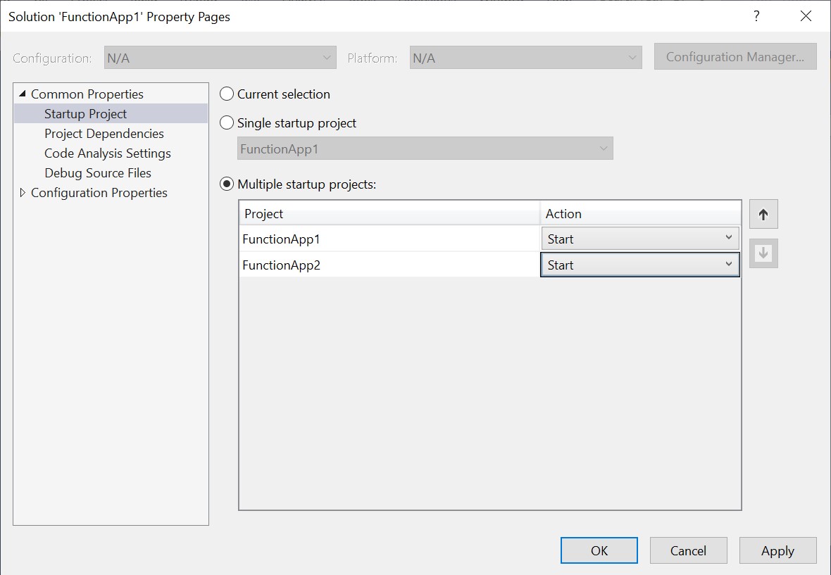 Running Multiple Projects From Visual Studio