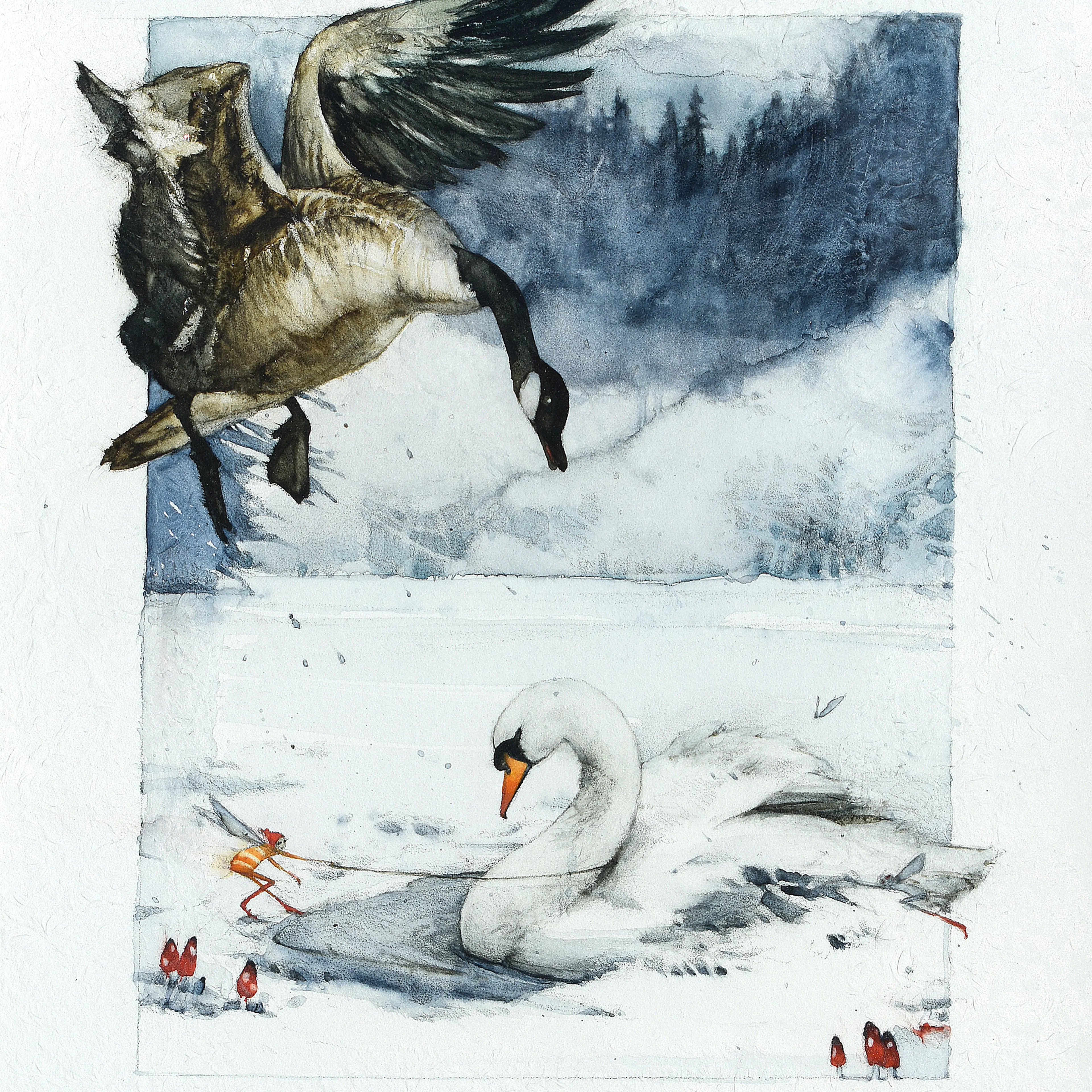 Snow Swan Icicles
