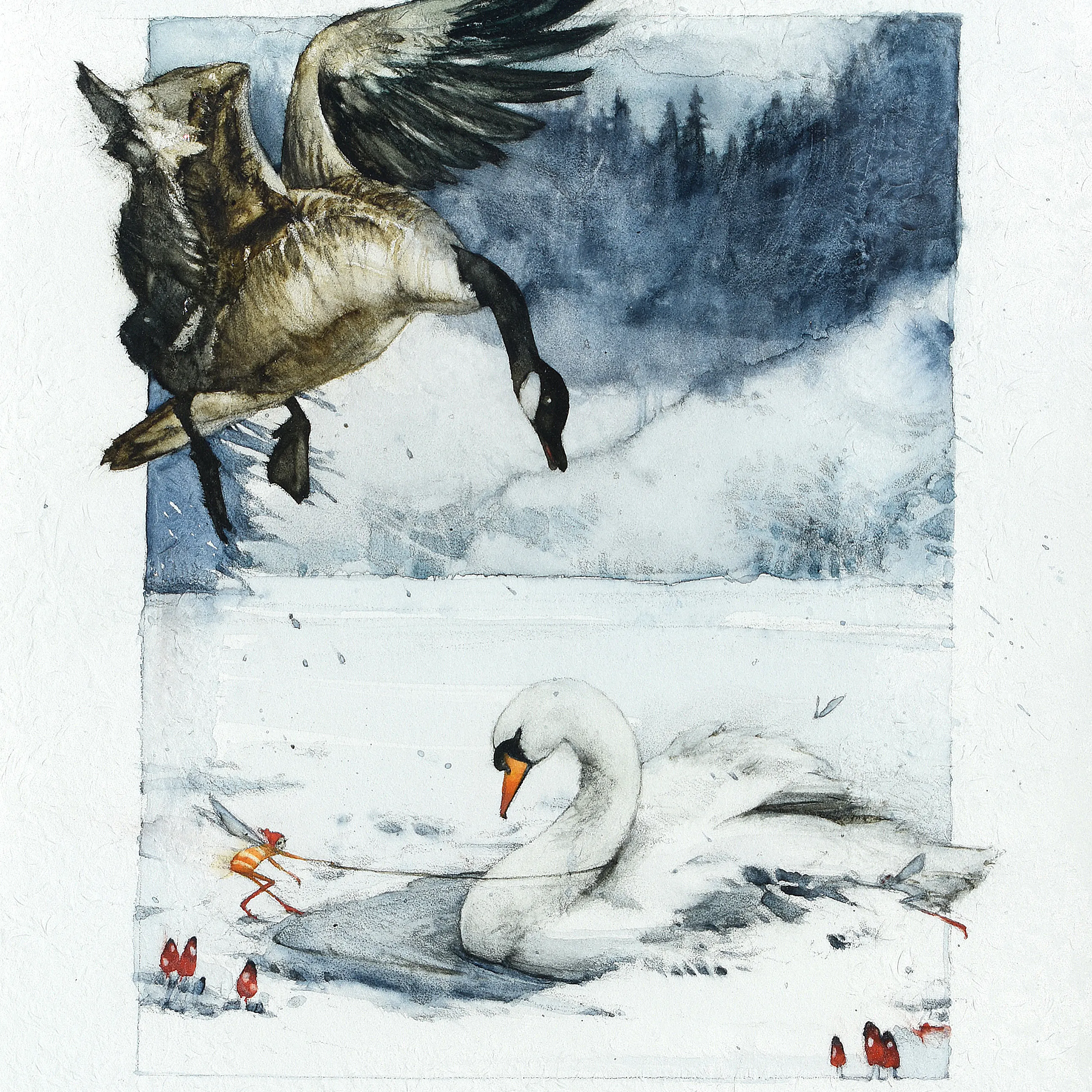 Snow Swan Icicles