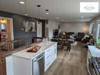 Rustic kitchen and dining room - designed by Hint of Honey