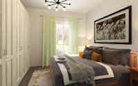 Bedroom 3D Render from interior design firm - Hint of Honey