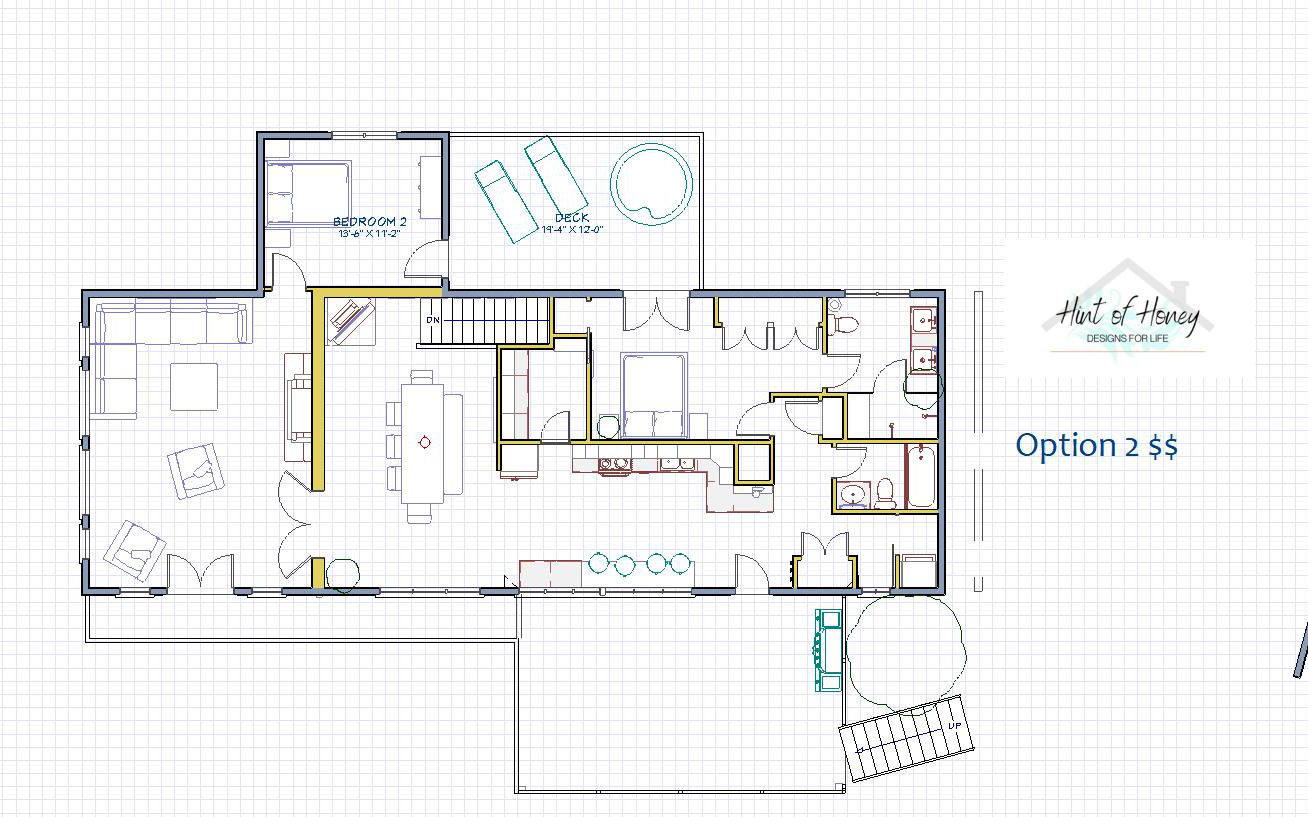 Custom floorplan by an interior designer - Hint of Honey