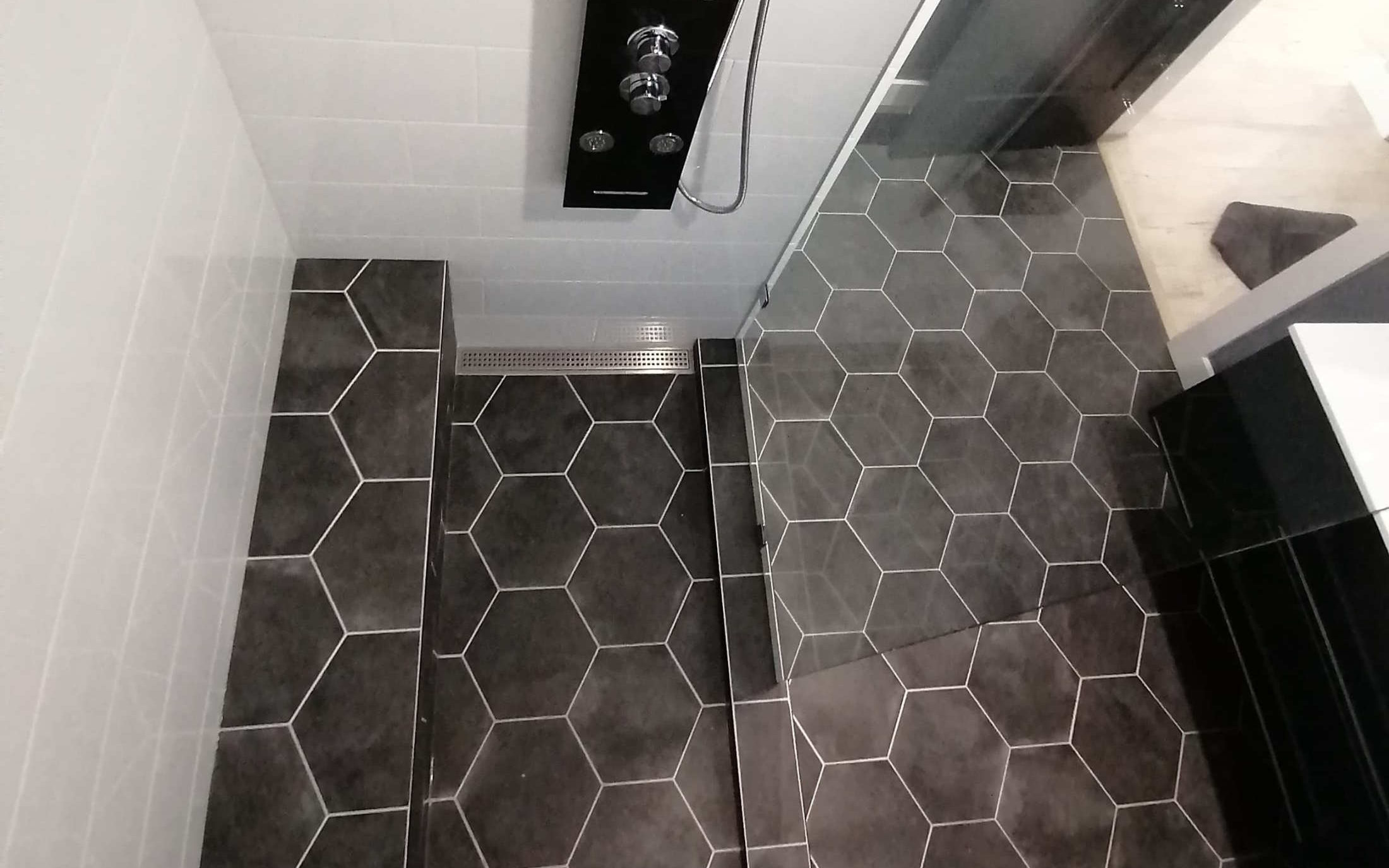 Custom shower design in Dawson Creek by Hint of Honey