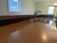 Kitchen countertop pre-renovation - Hint of Honey