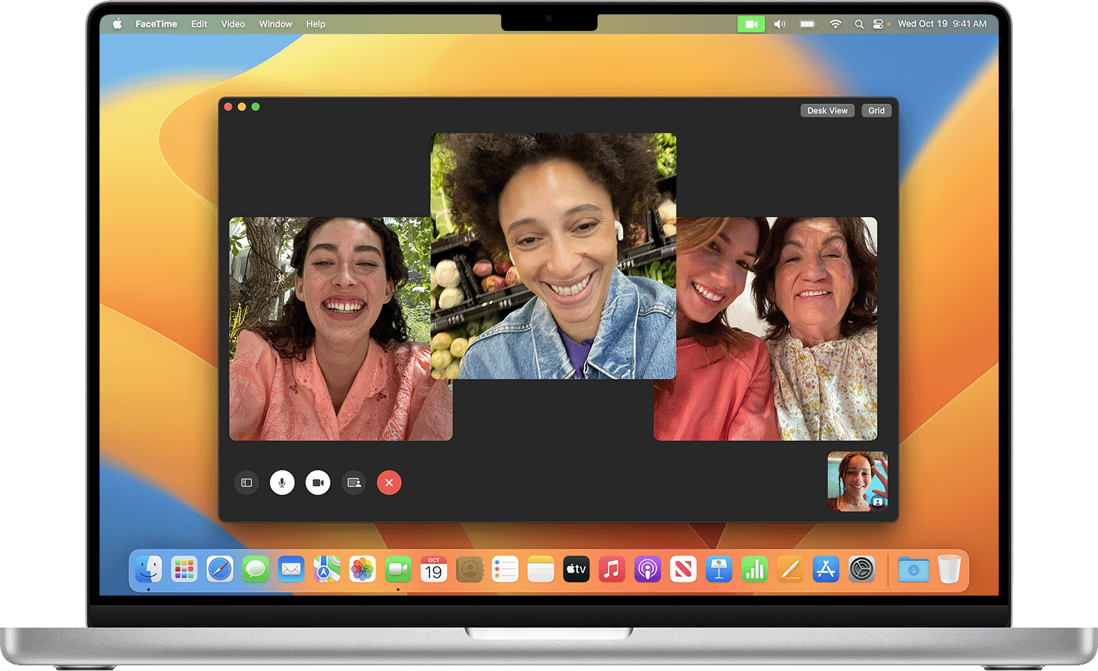 Photo of Facetime on an Apple laptop